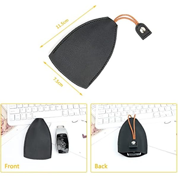 4st Nyckelfodral Case Pu-läder Cover Stor kapacitet Nyckelfodral Söt Kreativ utdragbar nyckelväska Inte lätt att glida Bilnyckelplånböcker för män kvinnor