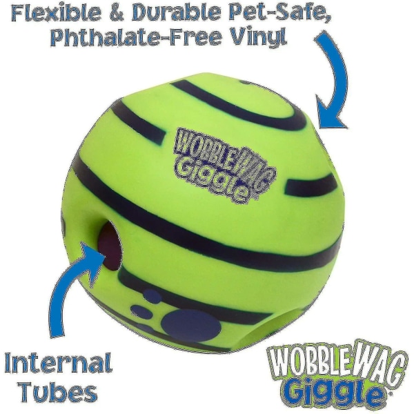 Wobble Wag Giggle Ball, Interaktiv Hund Leksak, Roliga Fniss Ljud, 14cm (stil 4)