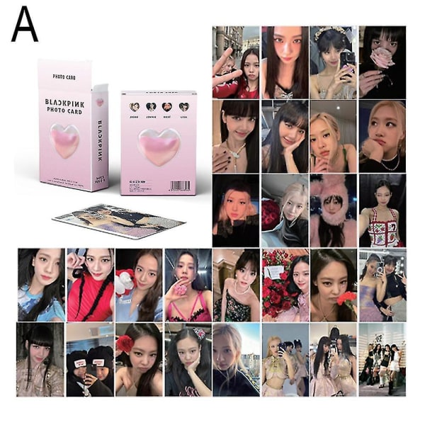 50 st/låda Blackpink-fotokort Leksak Roliga Lomo-kort Kpop-vykort Serie Kort Leksak Blink Present Lisa Jennie Rose Jisoo（Blackpink，One-Size）