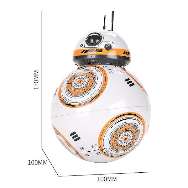 2.4g fjernbetjening robot intelligent Star Wars opgradering Rc Bb8 robot med musik lyd actionfigur gave legetøj bold Bb-8 til børn