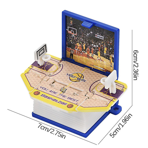 Basketbanan Vikbar studsbok Mininyckelring Basketplanhängeleksak（1）