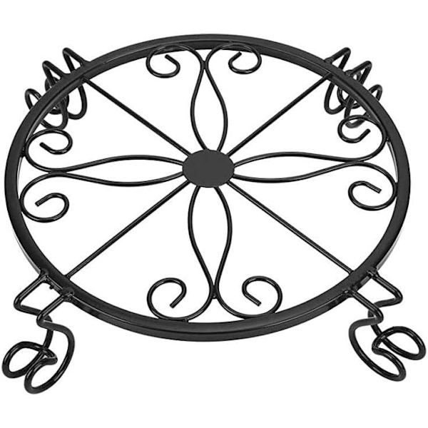 Metallblomsterställ, 9,1 x 2,6 tum blomsterpall, växtställ, dekorativ blomkrukahållare, för inomhus/utomhus trädgård, kontor, vardagsrum, balkong
