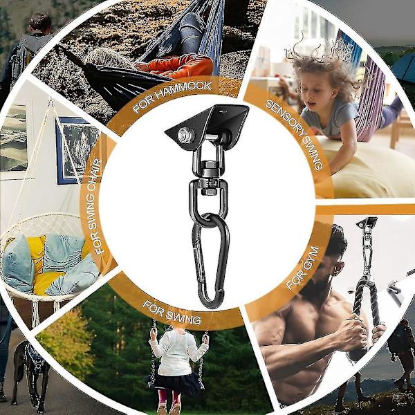Kuistikeinujen ripustussarja, 360 pyörivä 1200 Lb:n ripustin (2 kpl)