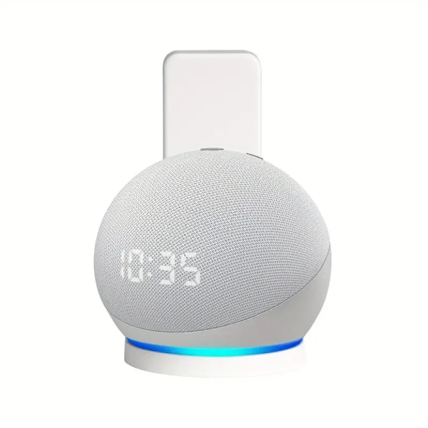 Echo Dot 4/5 Högtalarstativ - Uppgraderade Echo Dot 4/5 Tillbehör med Kabelhantering, Premium Platssparande Echo Dot 4/5:e Gen Stativ Hängare Vägghållare
