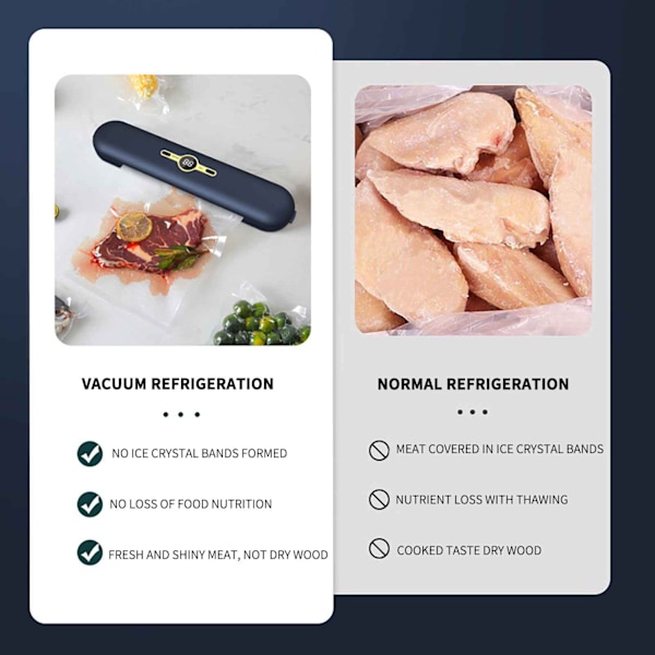 Husholdnings vakuumforsegler emballeringsmaskine, fuldautomatisk vakuumforsegler, fødevarekonservering
