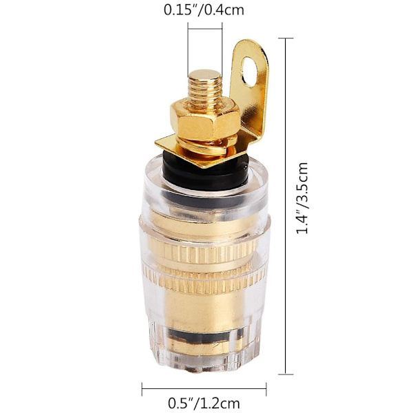 4 stk 4mm bananplugg hunnkontakt polklemme for forsterker høyttaler terminal veggplate