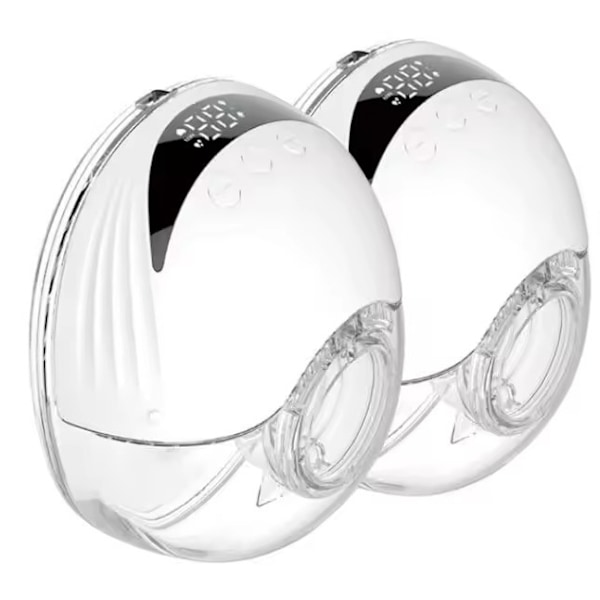 2 kpl Hands Free Rintapumppu Puettava Sähköinen Rintapumppu Kevyt Led-näytöllä 4 Tilaa 12 (valkoinen)