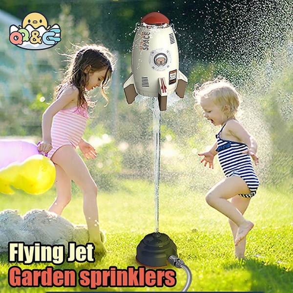 Takapihan vesisuihku sprinkleri lentävä suihkukone pyörivä lasten puutarha heilutus roiskutus vauva ranta kesä ulkolelu lapselle lahja（punainen）