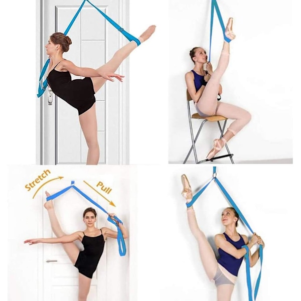 Stretchband för ben, stretchband för dans, stretchband för balett, premium stretchutrustning, justerbar bensträckare, för yoga, balett, dans