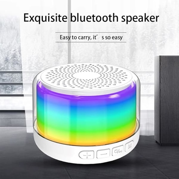 Kannettava RGB-lamppu Langaton Bluetooth 5.0 Minikaiutin, Tunnelmavalo Subwoofer Ulkoilmajuhliin Leirintään