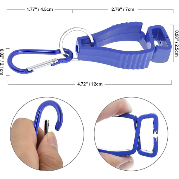 Handskklämmor (3 delar) Handskhållare Brandkårens presenningsklämma Griphållare Handskskydd Säkrar arbetshandskar, skyddshandskar, arbetshandskar från förlust (b