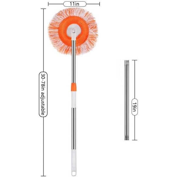 Allsidig utvidbar solsikke-mopp: Multifunksjonelt støv- og takrengjøringsverktøy med fiberrotasjon for hjemmebruk
