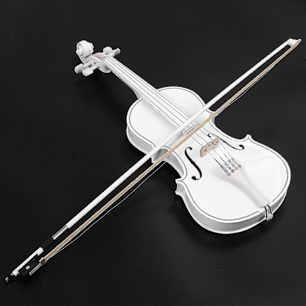 Student Violin 4/4 Full Size Violin Violin Set Barn Nybörjare Vit Violin