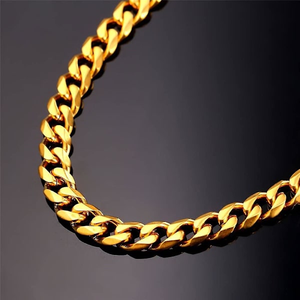 Robust cubansk kædearmbånd til mænd og kvinder. Tre farver. B:3/6/9/12 mm. L:16/19/21 cm. Leveres i gaveæske
