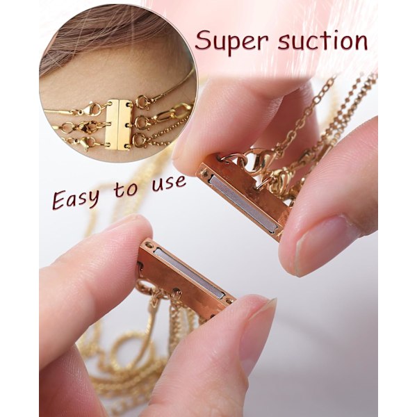 Kvindernes Multilayer Halskæde Lås og Spænder 18K Guld og Sølv Flere Spænder til Multilayer Separator Perler