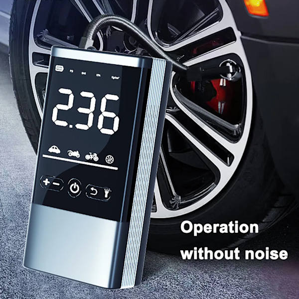 Elektrisk luftkompressor, LED multifunksjonell bildekkpumpe, digitalt display, luftkompressor, bil motorsykkel sykkel dekk oppblåser, ball oppblåser