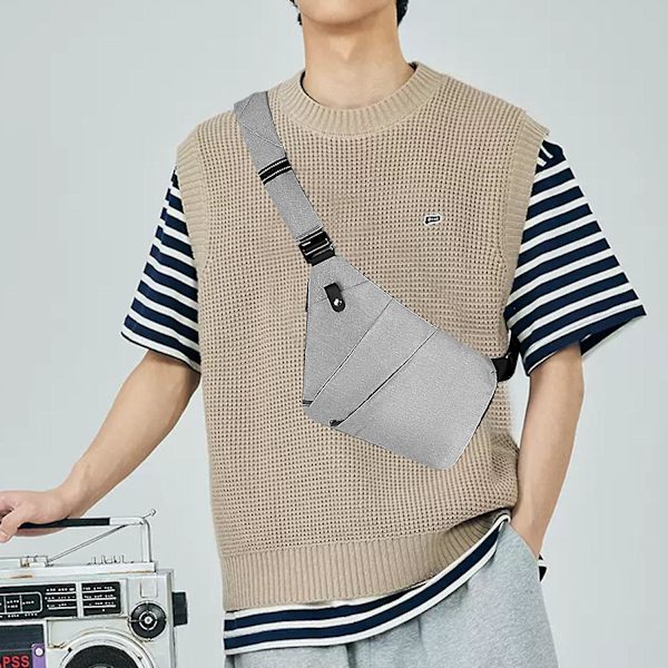 2024 NYE Wander Plus Anti-tyveri Rejsetaske Slank Sling Bag Cross Body Rejsetaske（Lilla）