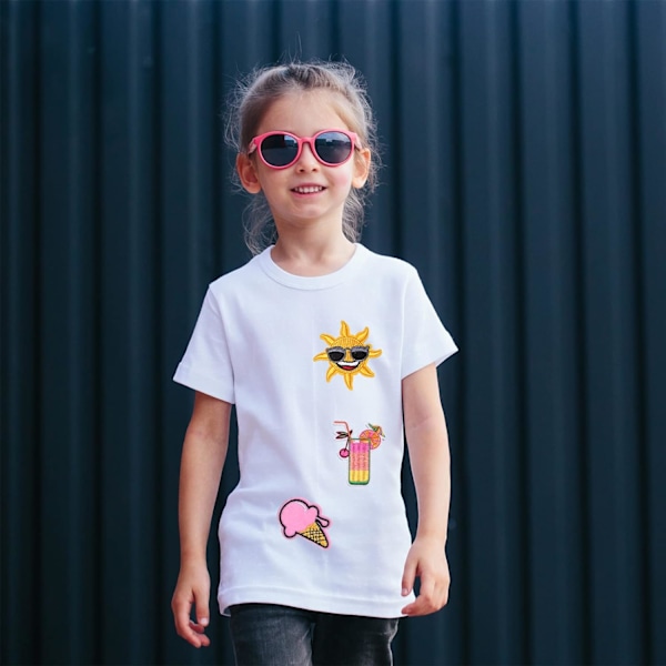 24 stycken broderade strykmärken, strykmärken för flickor, sy på/stryk på lappar applikationer för kläder, klänning, hatt, jeans, DIY-tillbehör