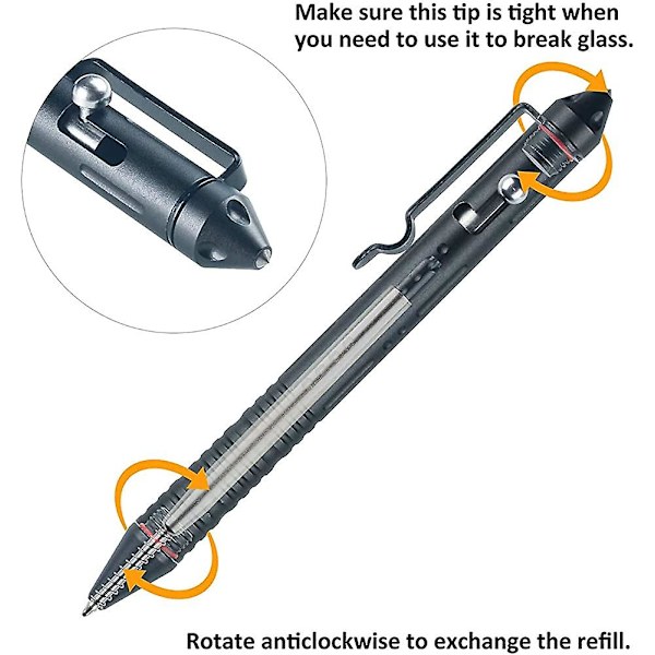 Bolt Action Pocket Penna Kulspetspenna För Business Office Premium Cnc Processing