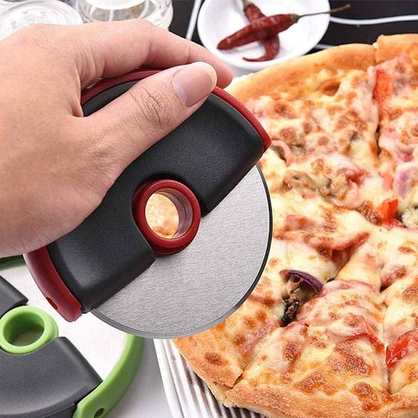 Pizzaskivare, Rostfritt Stål Pizzaskivare, Professionell Pizzaskivare, Multifunktionell Pizzaskivare, med Skyddande Överdrag, för Pizza, Pasta, Bröd