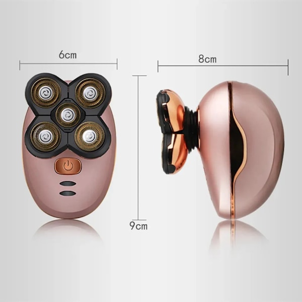 Kvinners barbermaskin Smertefri Elektrisk Dame Kroppshaver Bærbar Kvinner Barbermaskin Menn Barbermaskin, Rose Gold