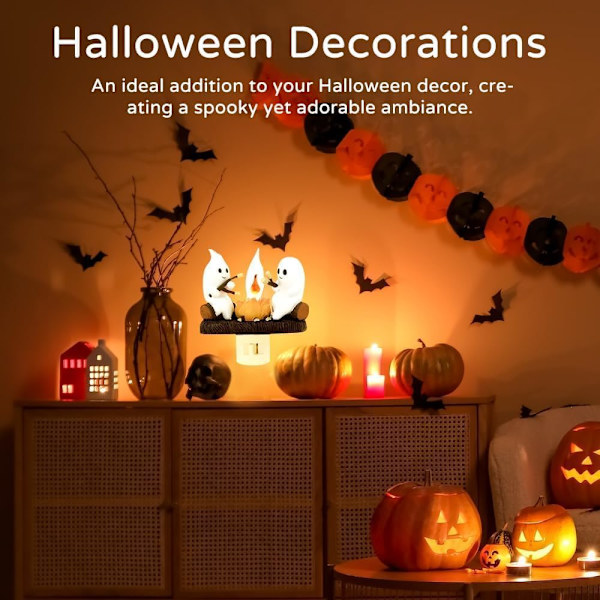 Spøgelsesbål Flimrende Væglampe, Spøgelser Bål Flimmer Flamme Halloween Væglampe, LED Kunstig Bål Væglampe, Halloween Væglampe Indendørs