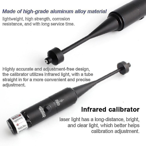 Laserkalibrator Kalibrator av aluminiumlegering Vridfri laserkalibrator 8-håls justerbar adapter för kaliber 0,177 till 0,50 (grön laser)
