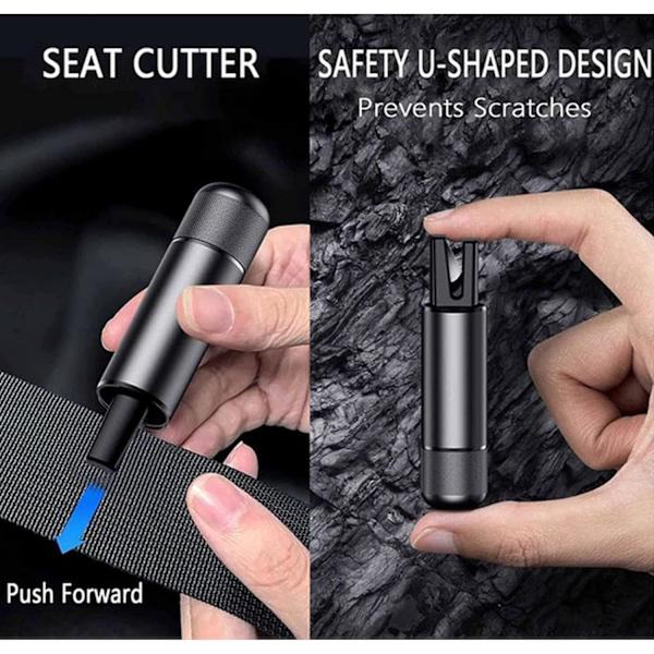 Säkerhetshammare för fordon, glaskross och bälteskärare, nödutrymningsverktyg för bilar, kompakt och ergonomisk
