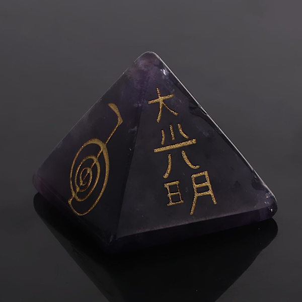 5xpyramid Kristall Energi Sten Metafysisk Reiki Ädelsten Present Lila