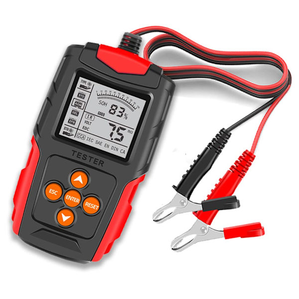 Bilbatteritestare 12V 24V CCA Inre Resistans Testare Motorcykel Batteri Analysator Diagnostiskt Verktyg