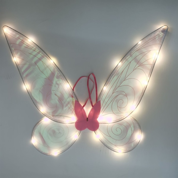 Fairy Wings Lyser opp sommerfuglvinger Glitrende Led Fairy Wings Halloween Julebursdag Cosplay-gave til barn（4）