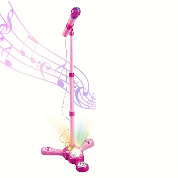 Mikrofon Karaoke Plug-in MP3 Bluetooth Funktion Stativ Mikrofon Barn Musikinstrument Scenljus Leksak Student Undervisningshjälpmedel