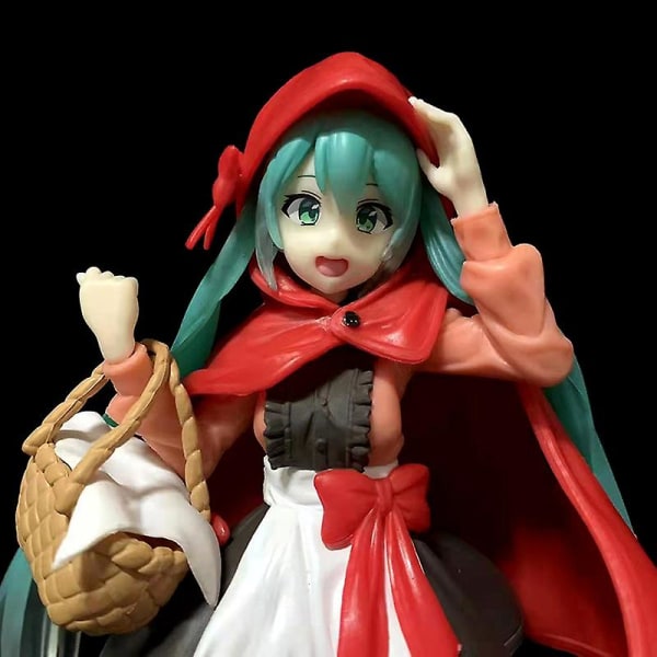 Anime figur Hatsune Miku Lille Rødhætte Action Figur Model Dukke Legetøj（OneSize，Rød）