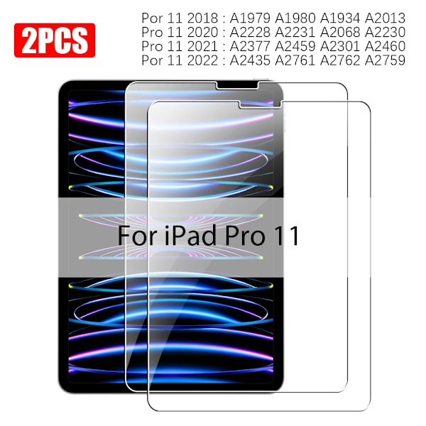 Härdat Glas För Ipad Pro 13 M4 2025 12.9 Air 11 5 4 3 2 M3 M2 Skärmskydd A16 10 9 9:e 10:e Generationen Mini A17 7 6 Film Pro 11 2018-2022