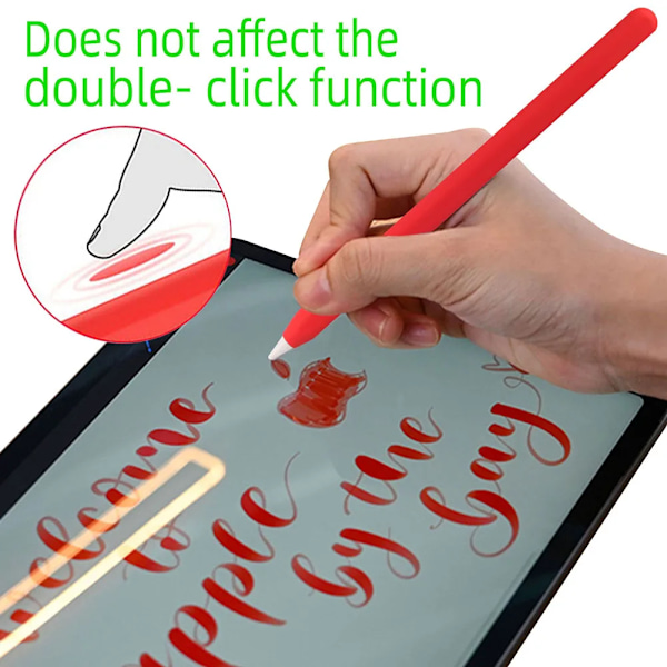Fodral för Apple Pencil 2, iPad Pencil 2:a generationen Touch Pen Skydd Tablet Stylus Anti-förlorad Mjukt Skyddande Hylsa Tillbehör White