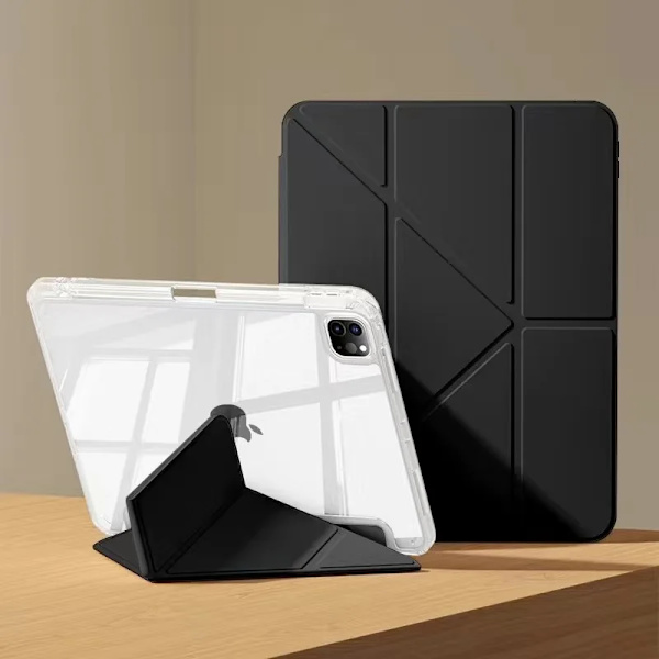 För iPad Air 5 Air 6 A16 11:e M3 iPad Pro 11 12.9 13 10 Gen 10.5 10.2 9:e 8:e 6:e 5:e 9.7\" Mini 7 6 Smart Fodral med Pennhållare black 10.2 7th 8th 9th