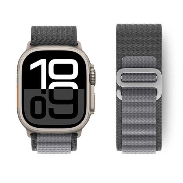 Alpine Loop Armband för Apple Watch Ultra 2 Band 49mm 46mm 45mm 44mm 42mm 41mm 40mm Correa Armband iWatch Serie 10 SE 9 8 7 6 5 Deep Gray 38 40 41 42(S10) mm