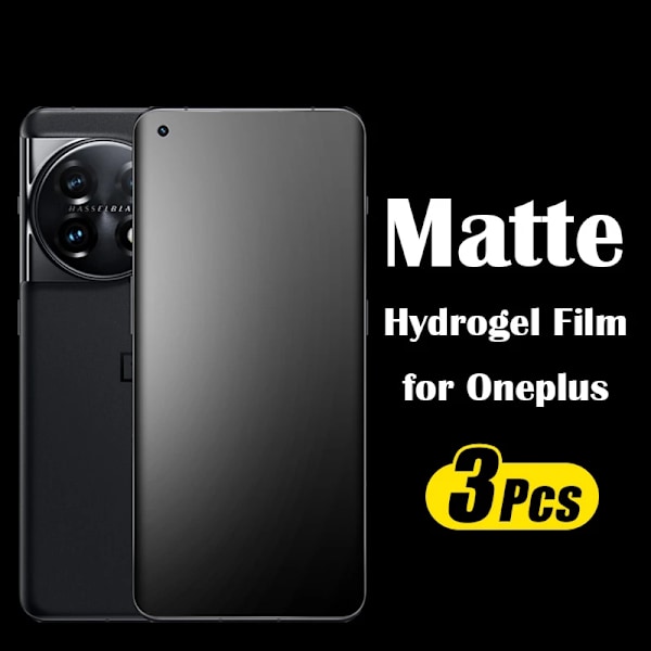 Frostad Matt Hydrogelfilm för OnePlus 13 12 11 10 9 8 7 Skärmskydd OnePlus Ace 2 11R 10R 10T 9RT 9R 8T 7T Pro Ej Glas OnePlus 9 Pro Matte Hydrogel Film