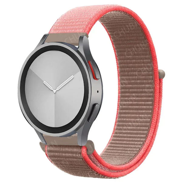 Nylon loop Band för Samsung Galaxy Watch 7-FE 6/5/pro/4/Classic/active 2 20mm/22mm sportarmband huawei gt 5-4-2-2e-3 pro rem 53 Neon Pink 22mm watch band