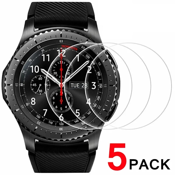 Härdat glas skärmskydd för Galaxy Watch Active 2 3 4 6 Classic 5 Pro för Samsung Gear S2 S3 Frontier skyddsfilm Watch 4 40mm 3PCS