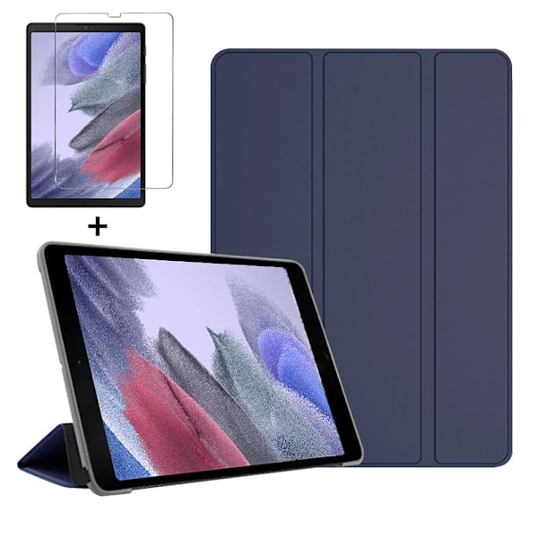 Smart Fodral För Samsung Galaxy Tab A7 Lite 2021 SM T220 T225 Skyddsskal Tab A7 lite 8.7\" SM-T220 SM-T225 Surfplatta Fodral Navy Blue glass A7 Lite T220 T225