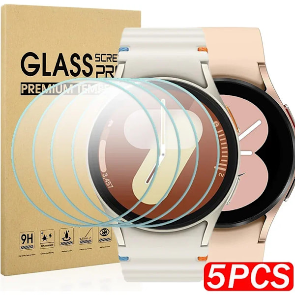 1-5ST Härdat Glas för Samsung Galaxy Watch 3 4 5 6 7 40mm 44mm Classic 42/46mm Skärmskyddsfilm för Galaxy Watch 7Ultra Watch 6 44mm 1PCS
