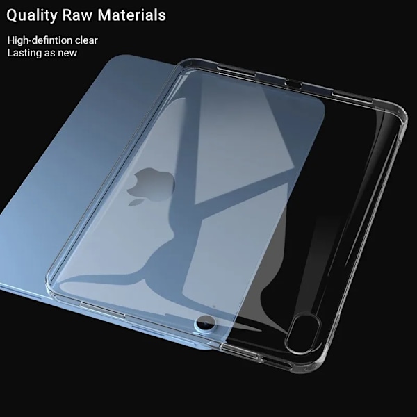 För iPad A16 10:e generationens fodral Ultratunt transparent skyddsfodral för iPad Air 5/4 Mjukt silikonskal för pro 11 2022 2021 Funda for ipad 8th 2020