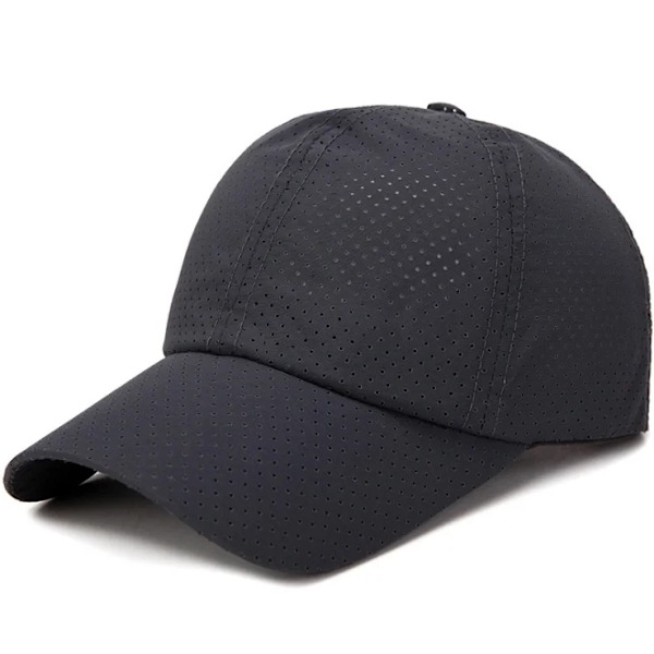 2023 Ny Sommar Herr Dam Snapback Snabbtorkande Mesh Basebollkeps Solhatt Ben Andningsbara Hattar Justerbar utomhushatt DARK GRAY Adjustable