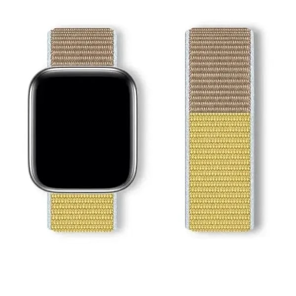 Nylon Loop Armband för Apple Watch band 44mm 40mm 45mm 41mm 46 42mm 49mm 44 45 mm armband iWatch serie 10 9 SE 7 6 5 4 Ultra 2 Camel 48 40mm 41mm S10-42mm