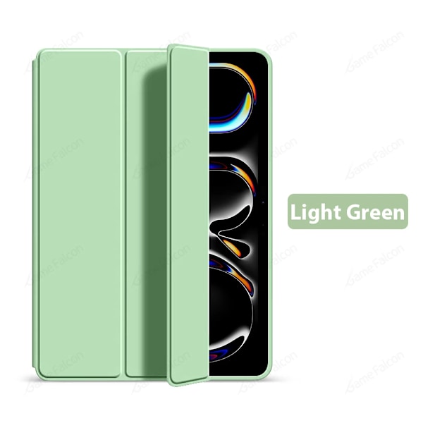 Fodral för Ipad Pro 13 M4 12.9 A16 10 9 9:e 10:e Generationen Funda För Ipad Air 11 5 4 3 2 1 Mini 6 7 M2 M3 2025 Skyddstillbehör Light Green Mini 6 Mini 7