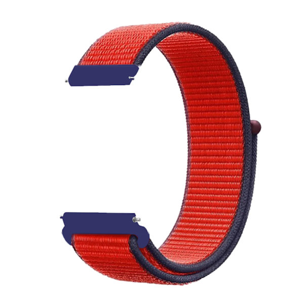 20 22mm Nylon Klockarmband För Garmin Vivoactive 3 4 5/Venu 2 Plus/Venu 3/Forerunner 55 158 265 965 745 645 255 Music Loop Armband Red blue 20mm Width Band