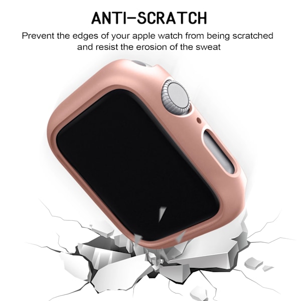 4 st Fodral för Apple Watch Series 7 8 41mm 45mm 40mm Skydd PC-skydd för iWatch Series 6 5 4 38mm 42mm Stötfångarfodral Ingen Skärm C 41mm