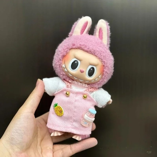 Mini Plyschdockas Kläder Outfit Tillbehör För Korea Kpop Exo 15-17cm Labubu Idol Overall Set Kläder Gåva Labu-17 No doll