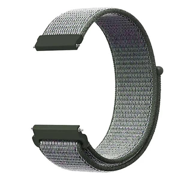 20 22mm Nylon Klockarmband För Garmin Vivoactive 3 4 5/Venu 2 Plus/Venu 3/Forerunner 55 158 265 965 745 645 255 Music Loop Armband Deep olive 22mm Width Band